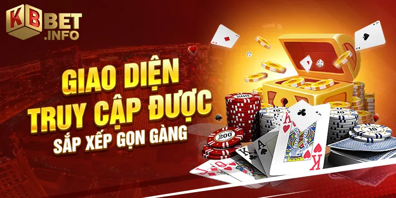 Giao diện truy cập được sắp xếp gọn gàng